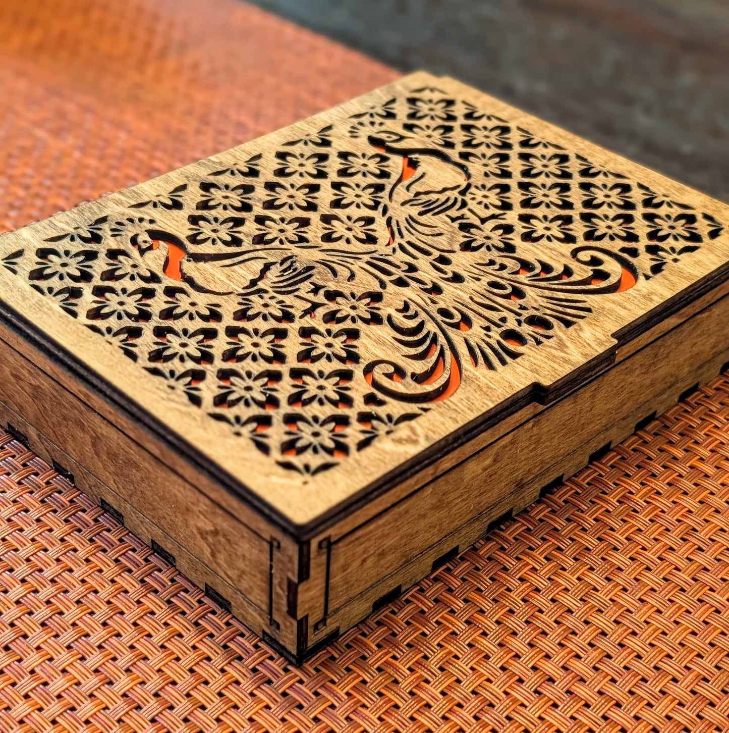 Peacock keepsake box